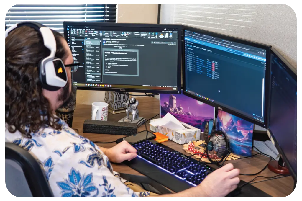 DSI engineer at workstation