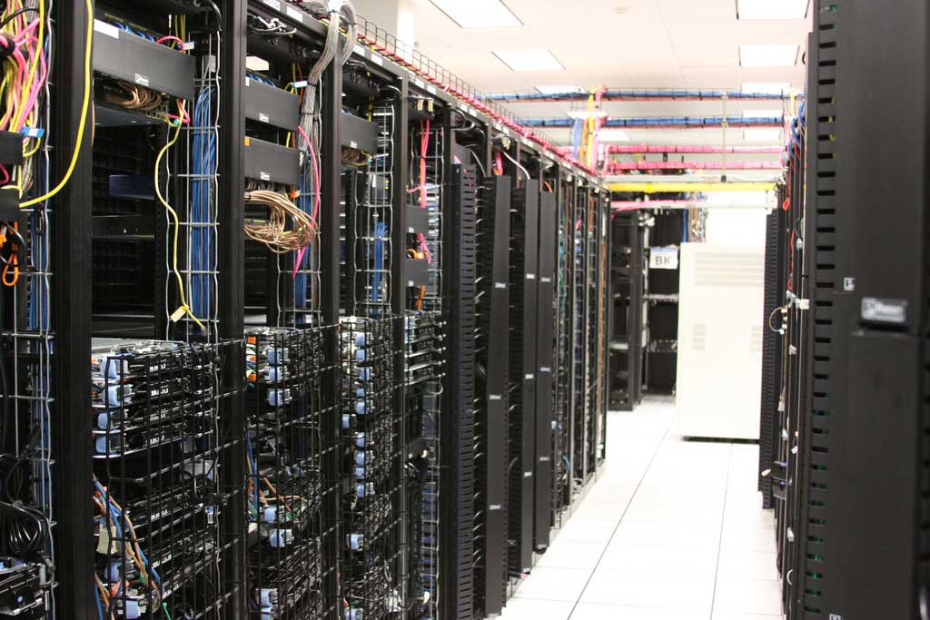 Room of Servers on racks. 